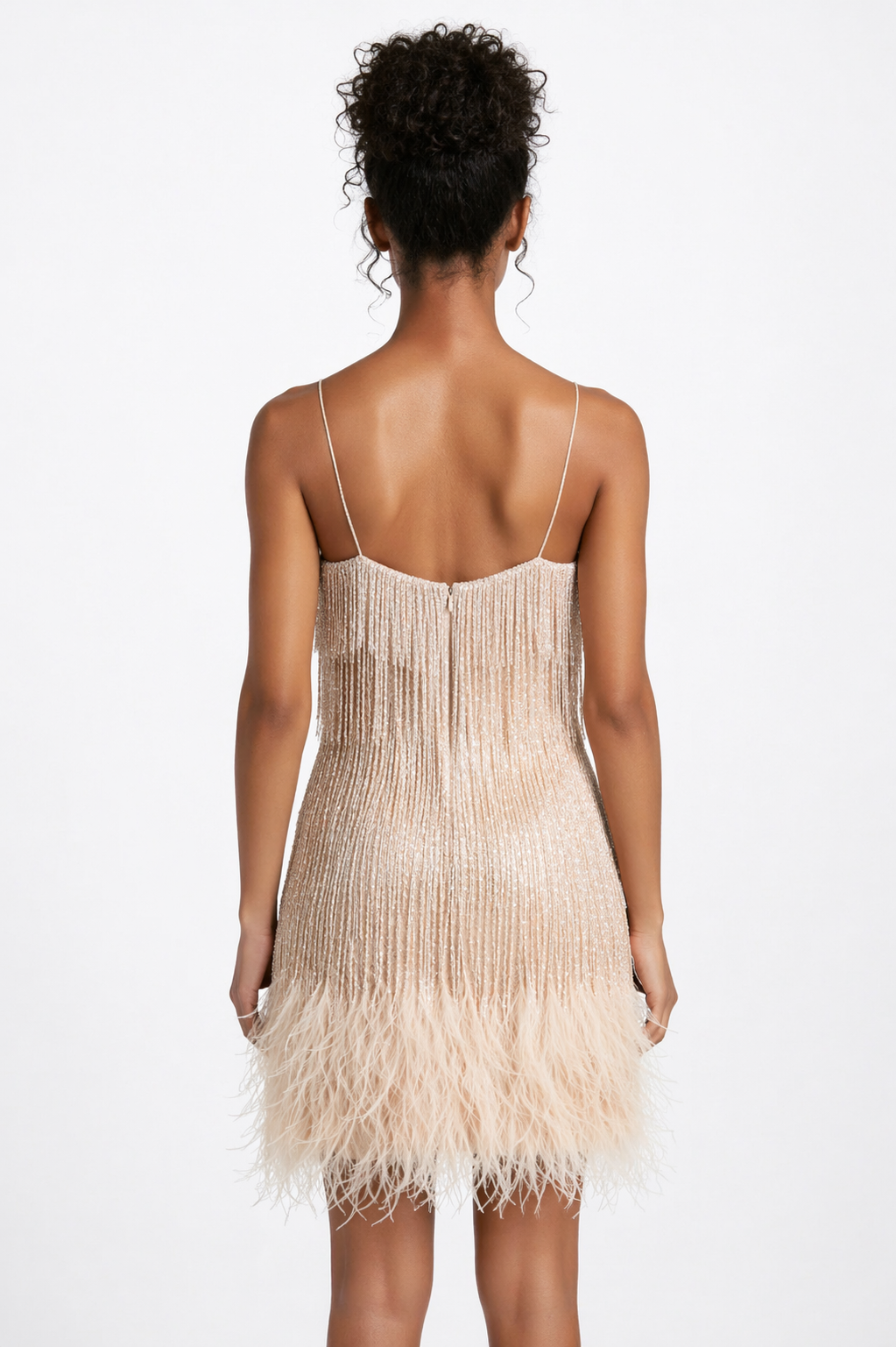 Paloma Feather Tassel Mini Dress