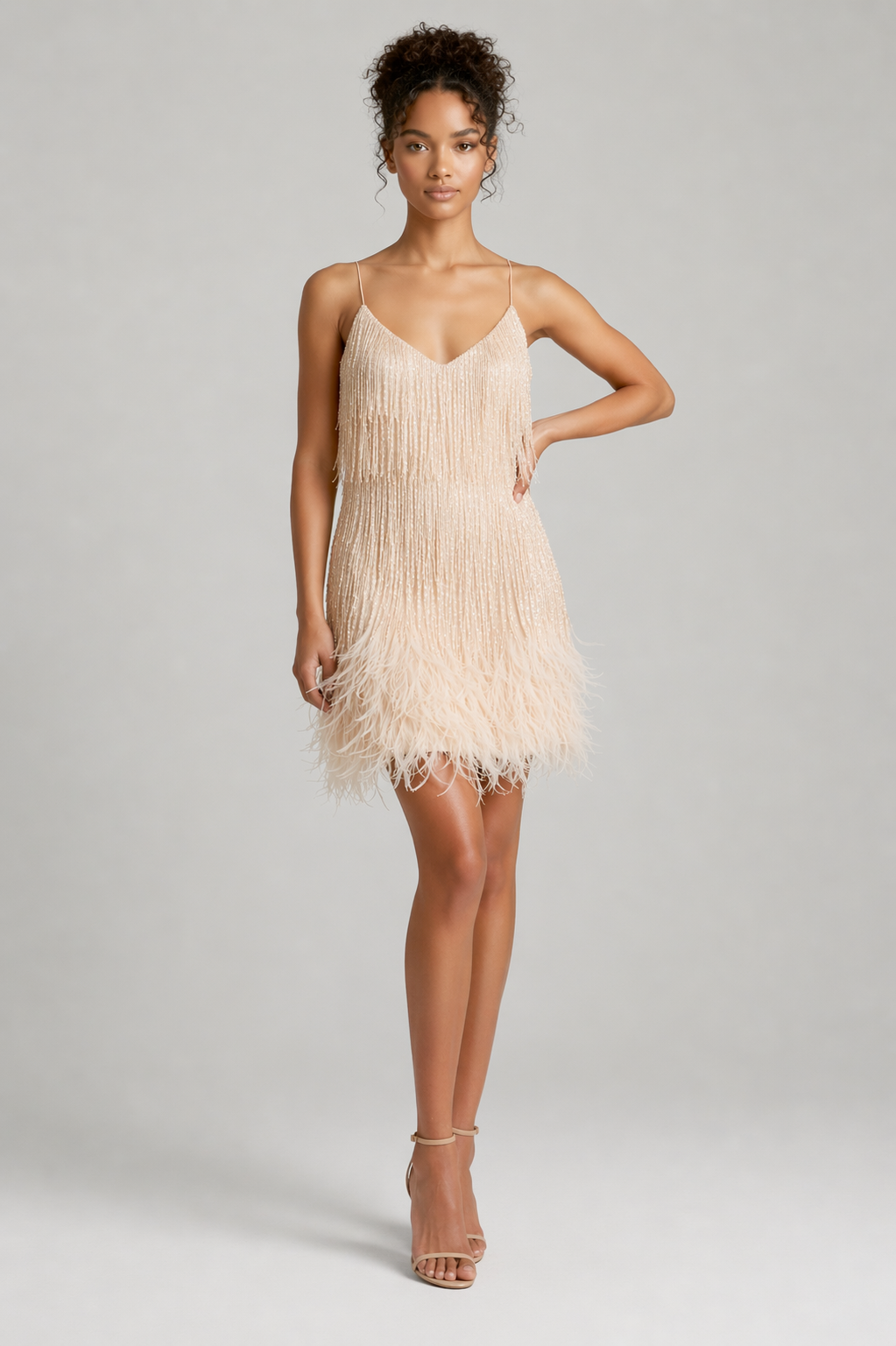 Paloma Feather Tassel Mini Dress