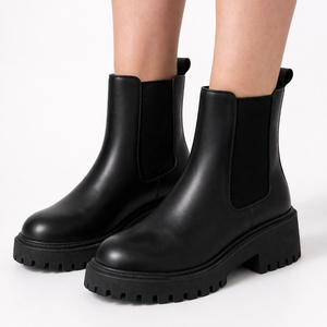 ARDEN BOOT — Leather Chelsea Platform