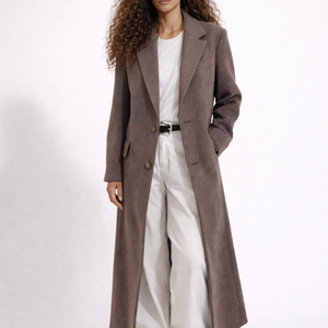 ARDEN COAT — Tailored Longline Wool-Blend Coat