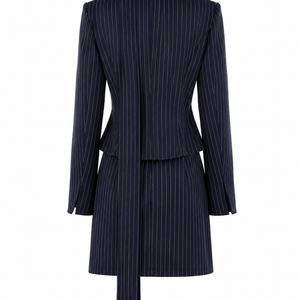 THE SIENNA SET — Pinstripe Tailored Blazer & Mini Skirt