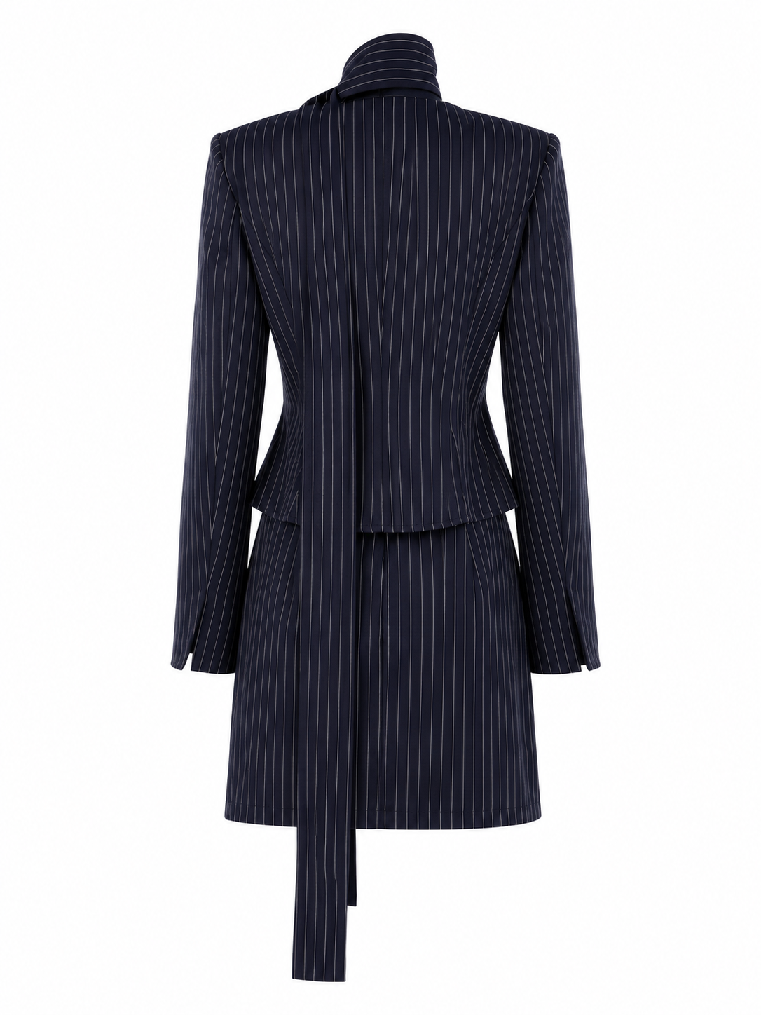 THE SIENNA SET — Pinstripe Tailored Blazer & Mini Skirt