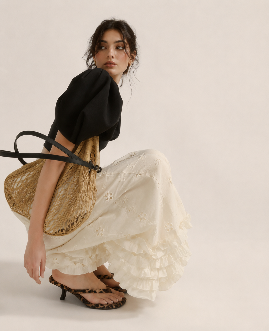 THE SIENNA SANDAL — Square-Toe Strappy Mid-Heel