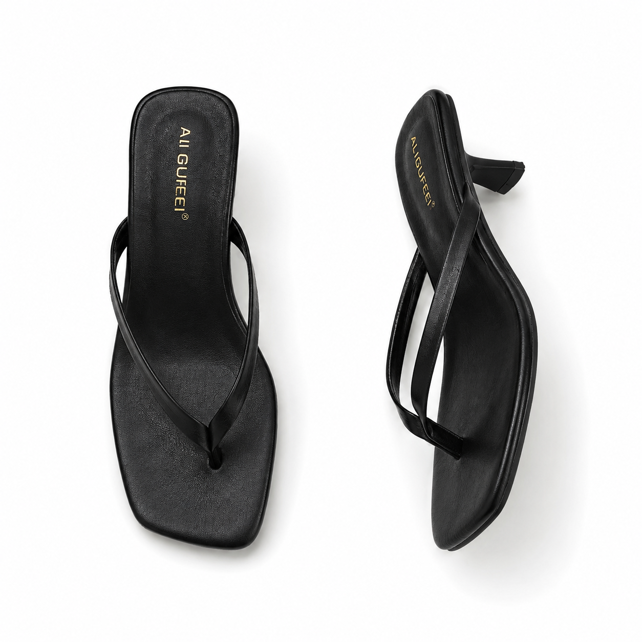 THE SIENNA SANDAL — Square-Toe Strappy Mid-Heel