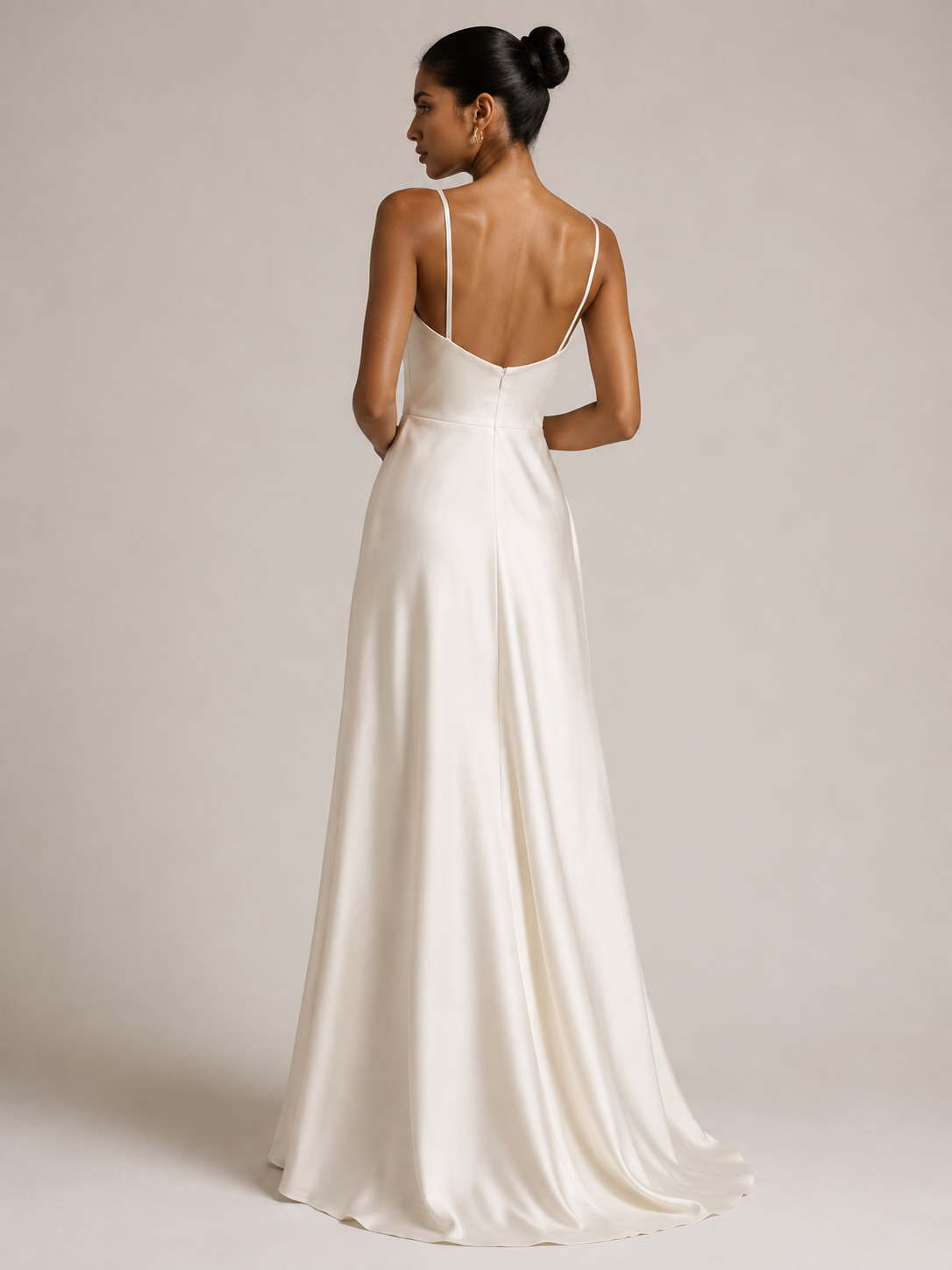 CELIA DRESS — Satin A-Line Maxi