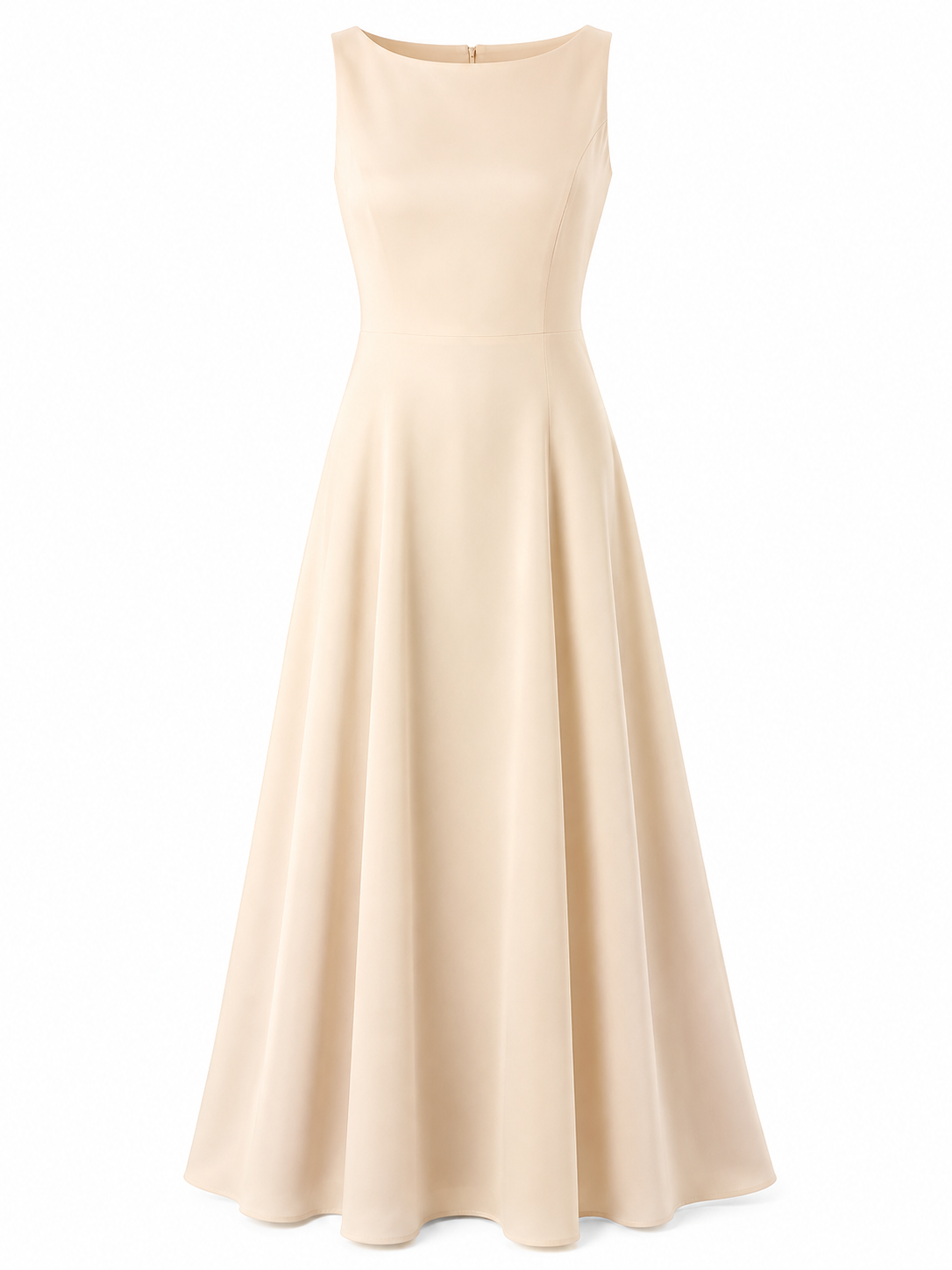 CELIA DRESS — Satin A-Line Maxi