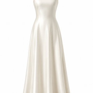 CELIA DRESS — Satin A-Line Maxi