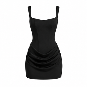 Siena Mini— Corset Bodice Draped Skirt Dress