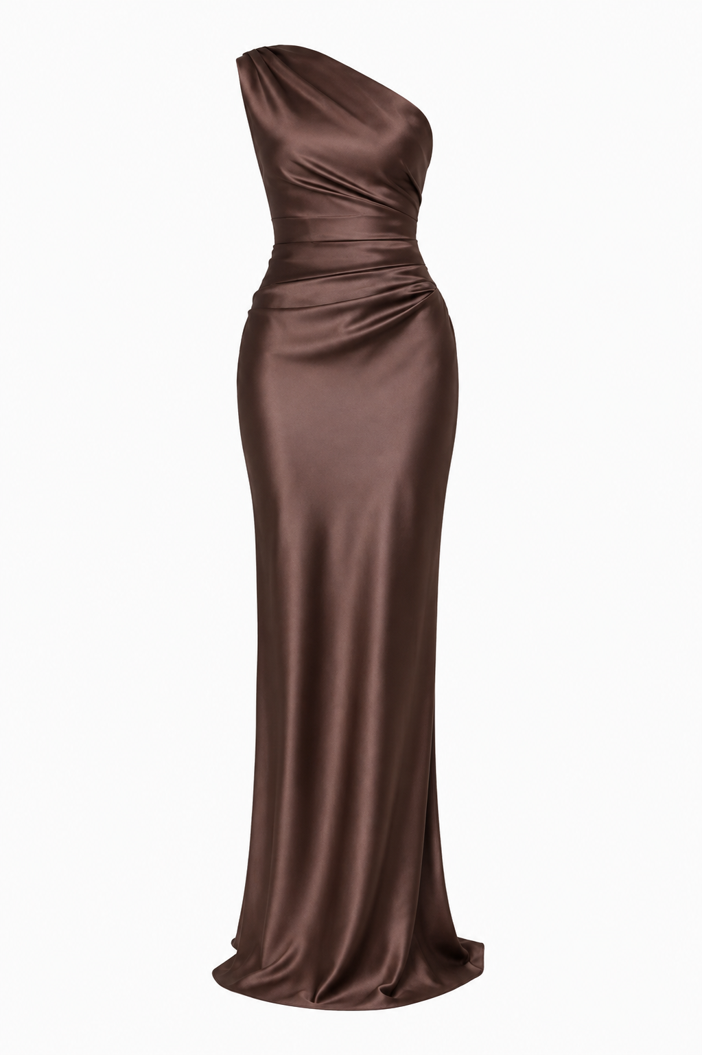 MIRA — Satin-Abendkleid mit One-Shoulder und Rückenfreiheit