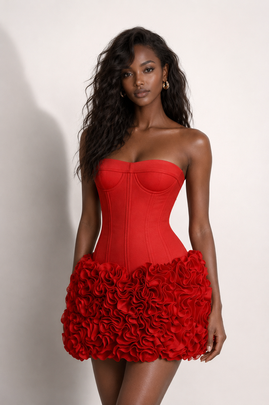 Valencia Corset Strapless  Mini Dress