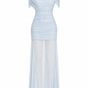 Aura Mesh Drape Maxi Dress
