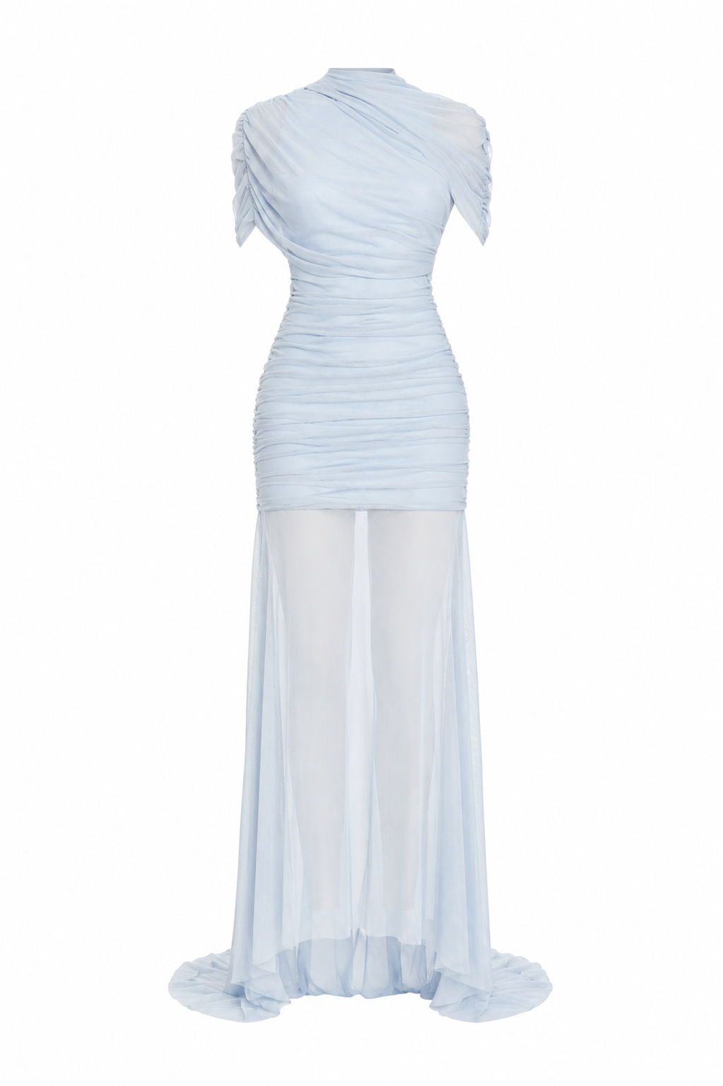 Aura Mesh Drape Maxi Dress