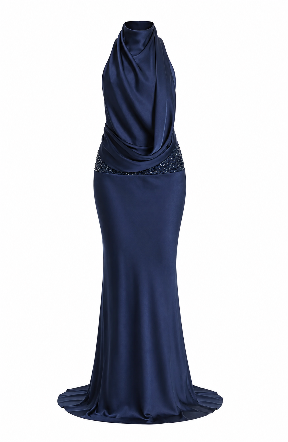 Das Aveline Neckholder-Kleid mit offenem Rücken