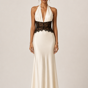 Sienna Lace Halter Gown