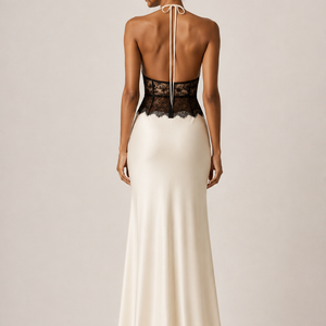 Sienna Lace Halter Gown