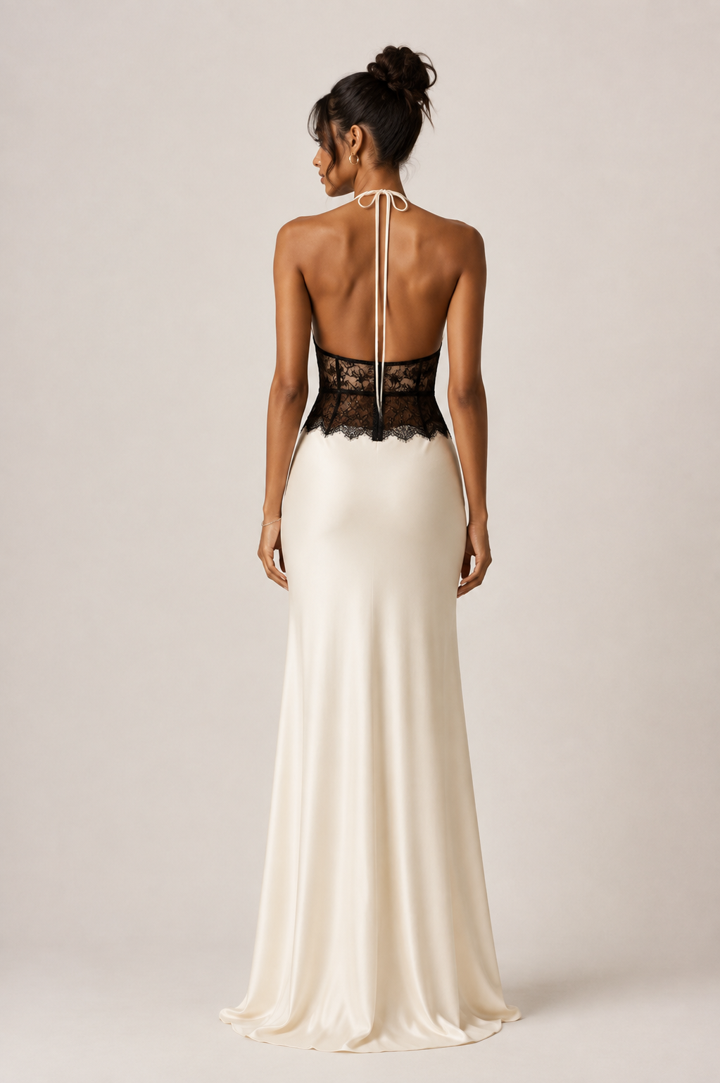 Sienna Lace Halter Gown