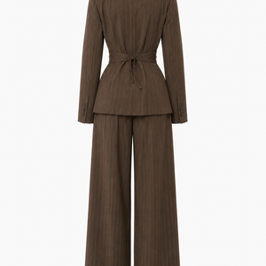 ROSEWOOD SET — Waist-Cinched Pinstripe Suit