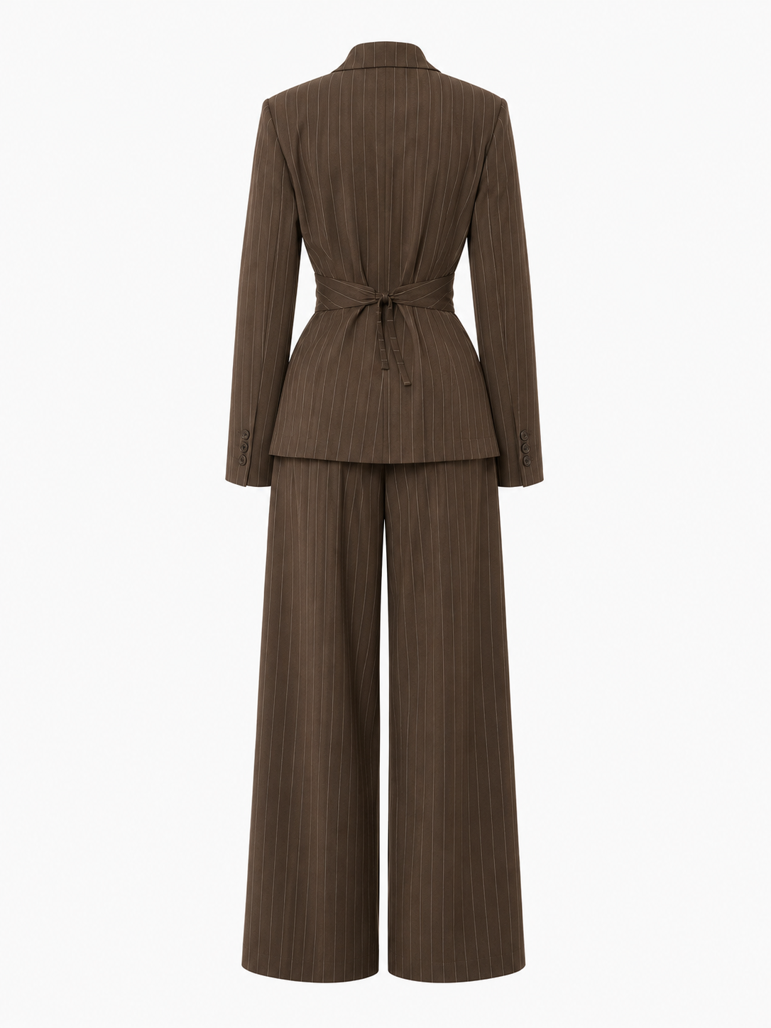 ROSEWOOD SET — Waist-Cinched Pinstripe Suit