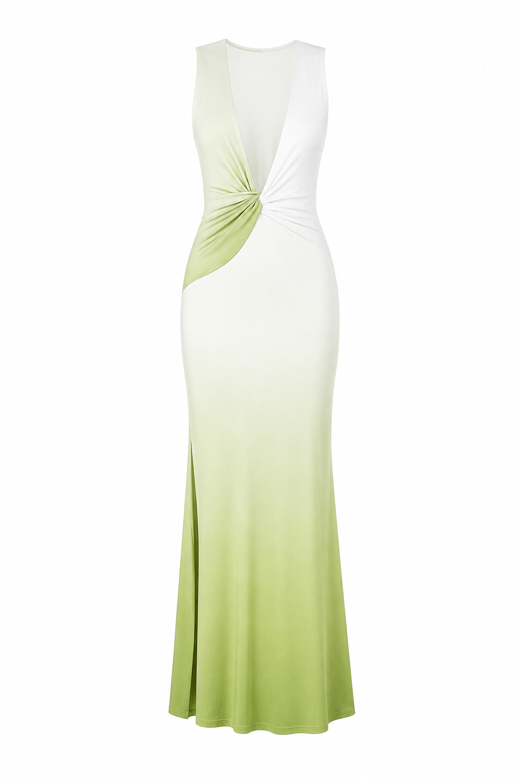 RIVIERA OMBRÉ GOWN — Plunge Twist Maxi
