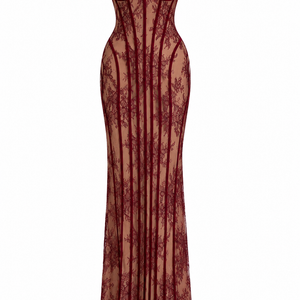 VALENTINA GOWN — Lace Corset Column Maxi