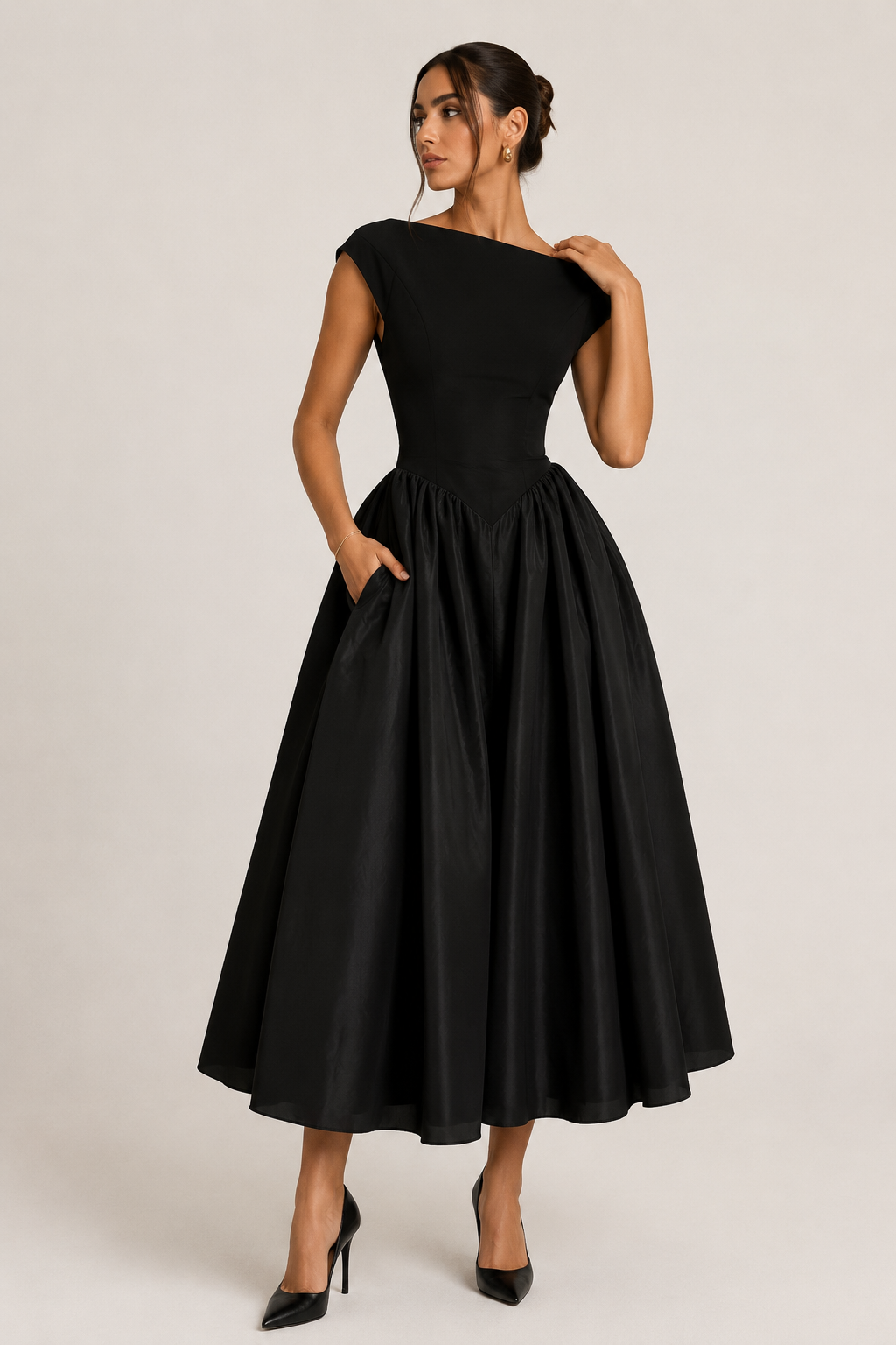 Aurelia Midikleid mit offenem Rücken
