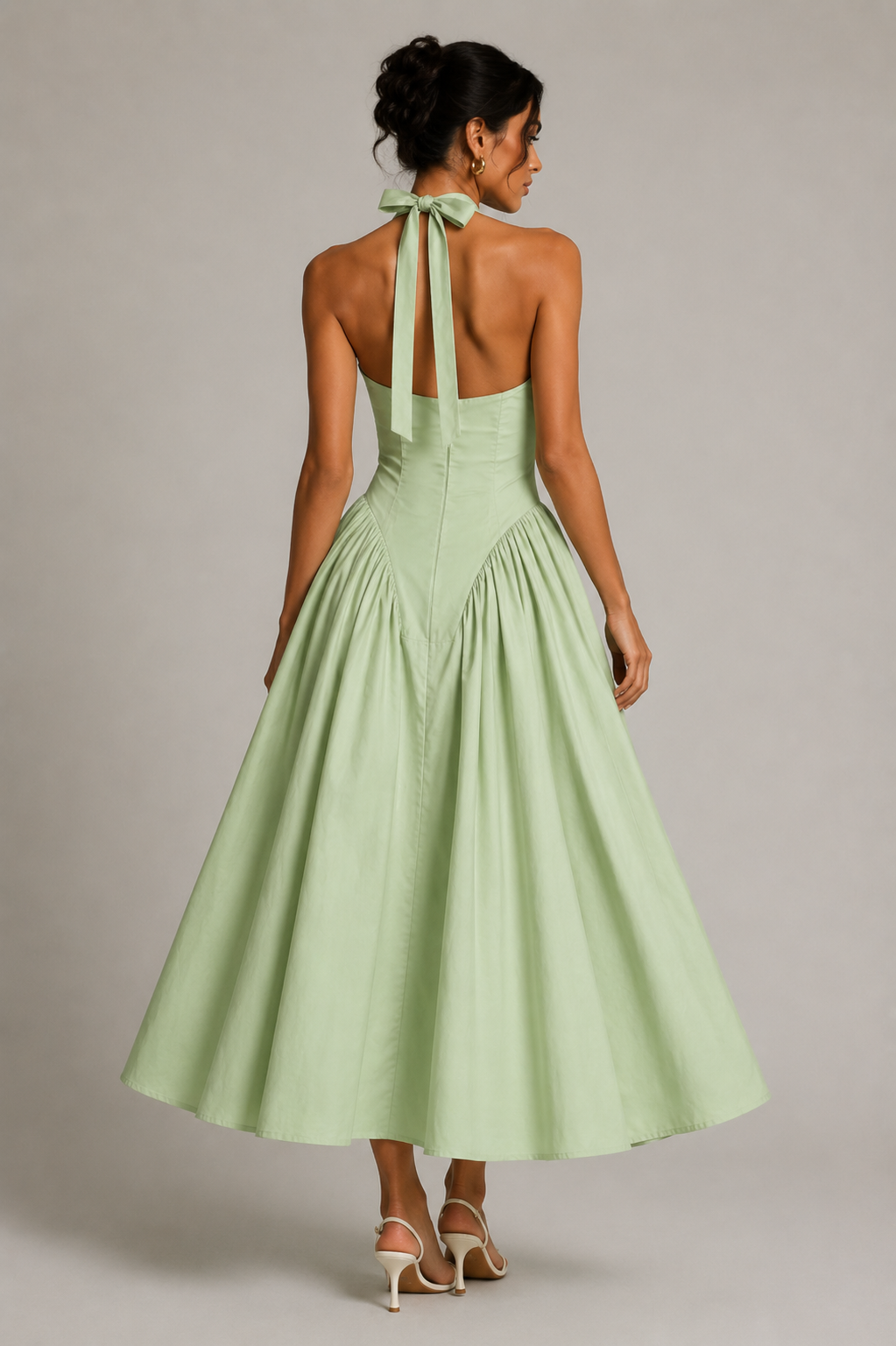 MONROE DRESS — Polka Dot Midi Dress