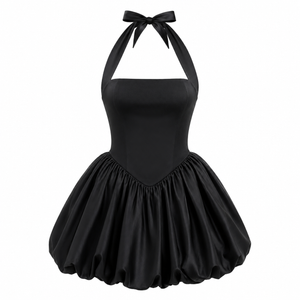 NOELLE MINI — Halter Bubble Dress