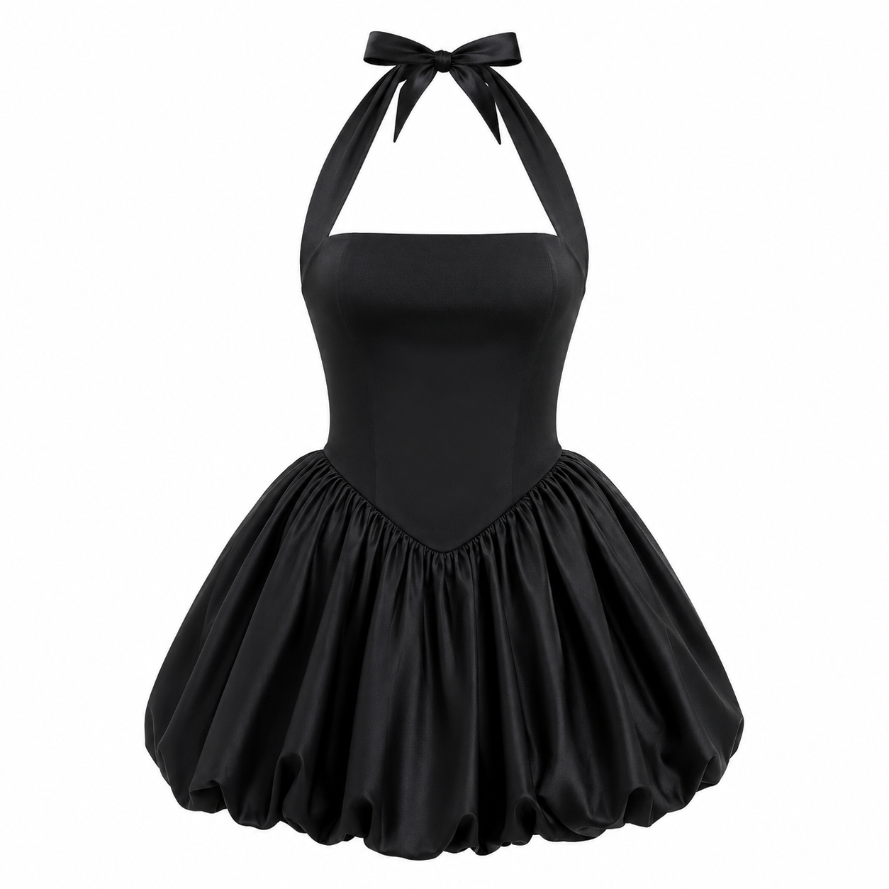 NOELLE MINI — Halter Bubble Dress