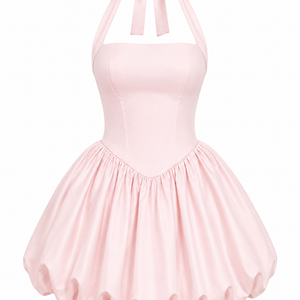 NOELLE MINI — Halter Bubble Dress