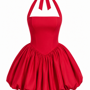 NOELLE MINI — Halter Bubble Dress