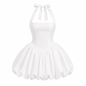 NOELLE MINI — Halter Bubble Dress