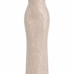 VERONA GOWN — Strapless Sequin Corset Maxi