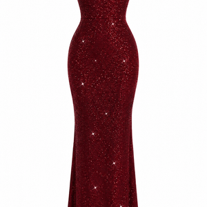 VERONA GOWN — Strapless Sequin Corset Maxi
