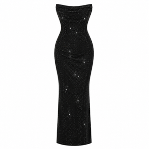 VERONA GOWN — Strapless Sequin Corset Maxi