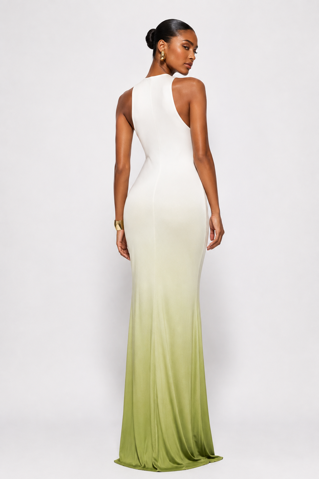 RIVIERA OMBRÉ GOWN — Plunge Twist Maxi