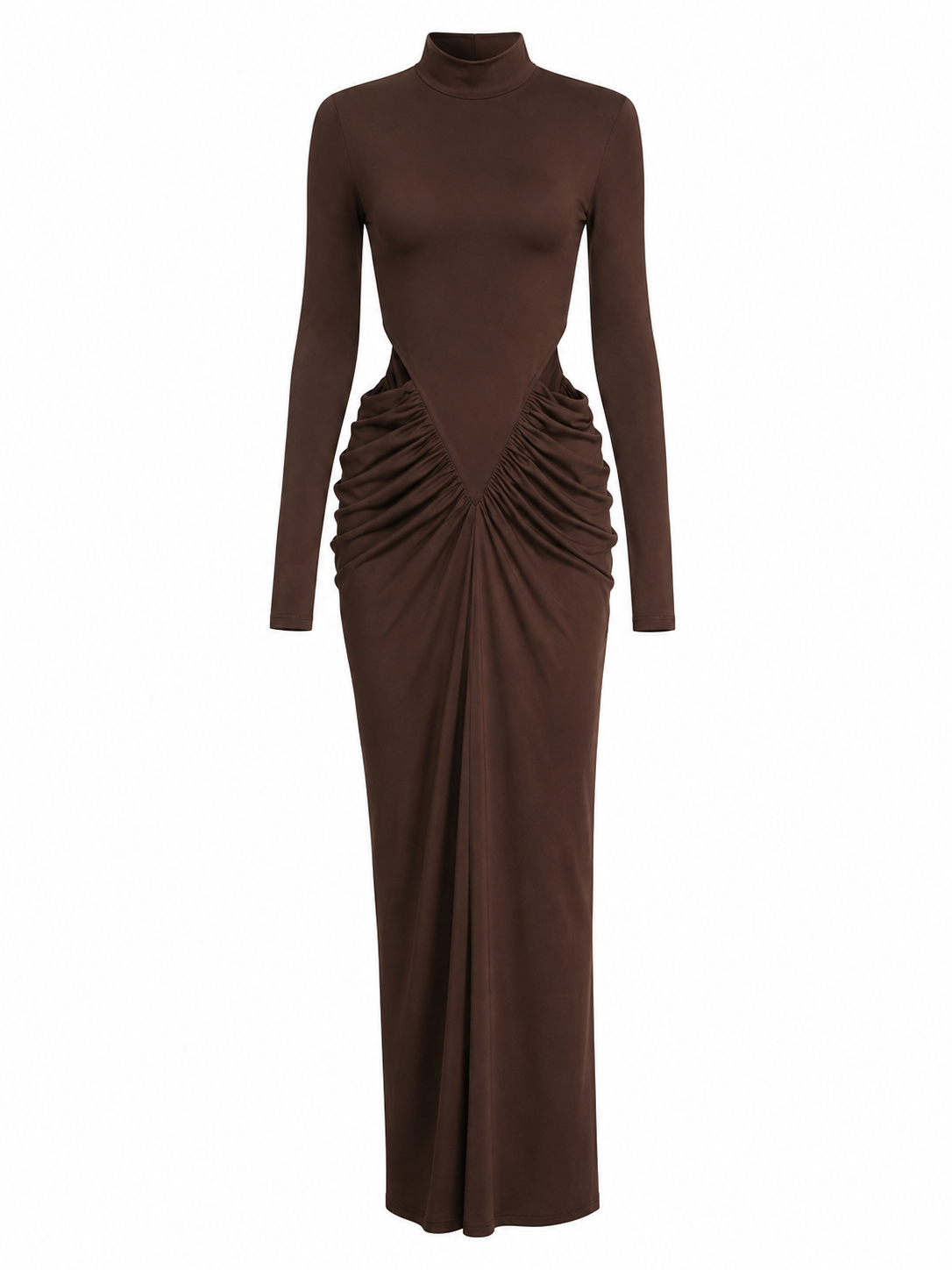 SELENE GOWN — High Neck Cut-Out Maxi
