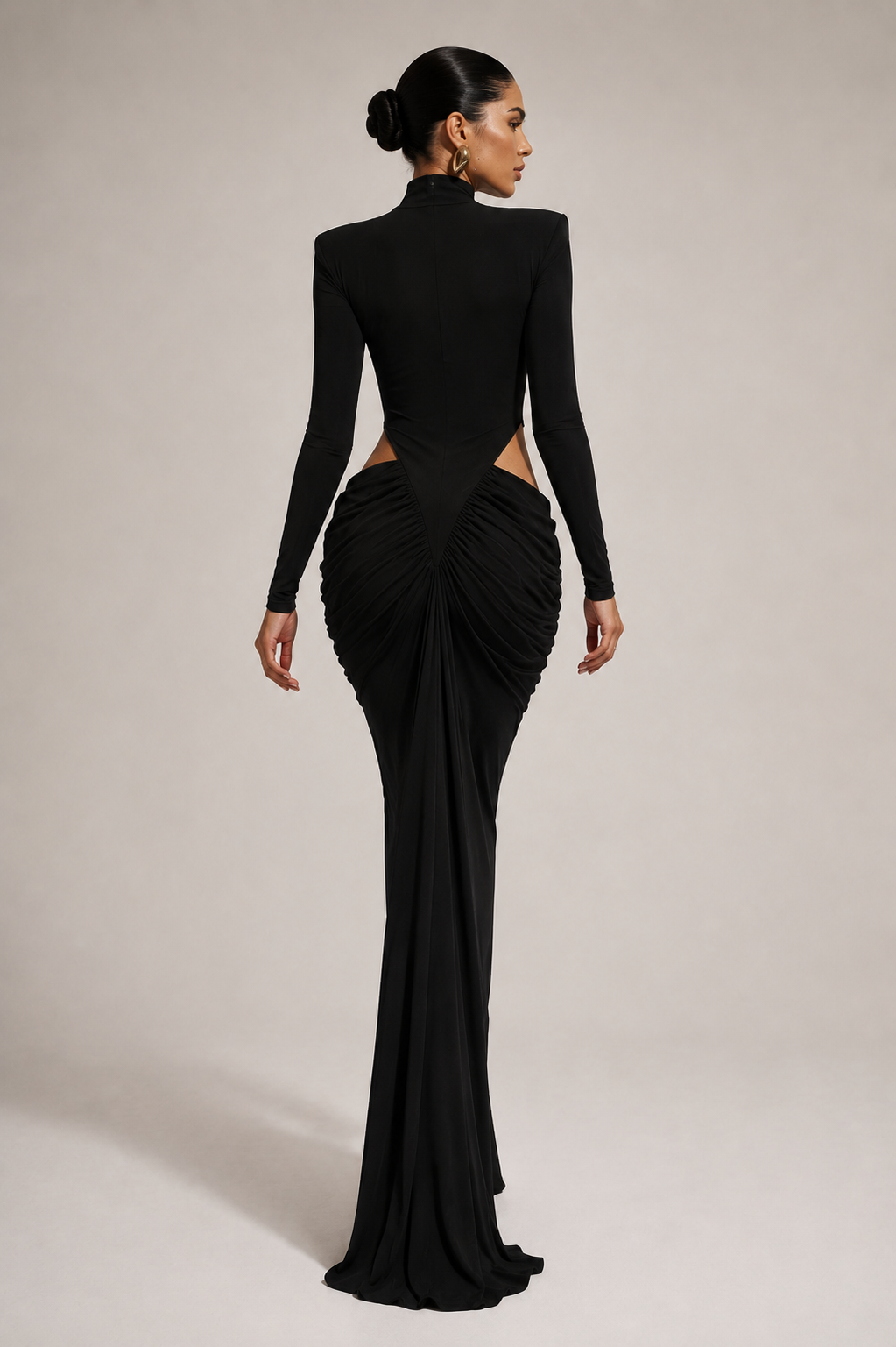 SELENE GOWN — High Neck Cut-Out Maxi