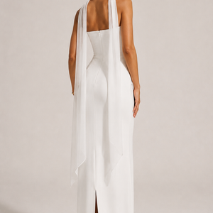 VIVIENNE GOWN — Strapless Scarf Maxi