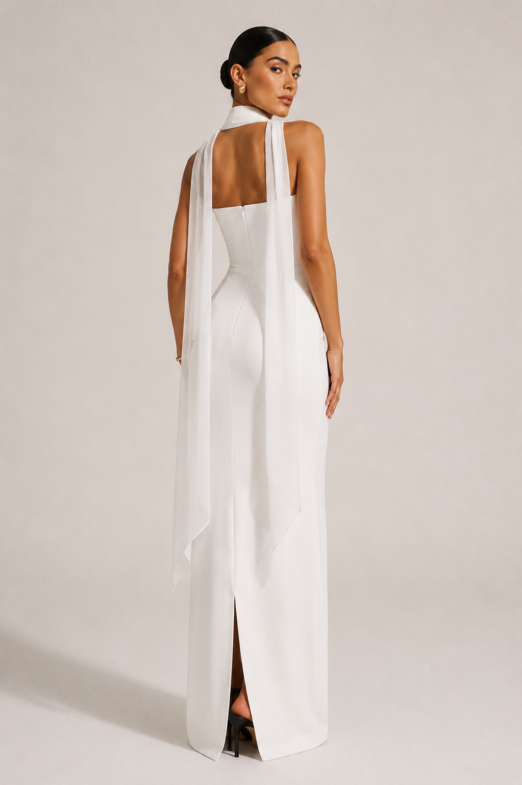 VIVIENNE GOWN — Strapless Scarf Maxi
