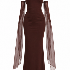 VIVIENNE GOWN — Strapless Scarf Maxi