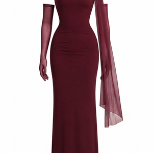 VIVIENNE GOWN — Strapless Scarf Maxi