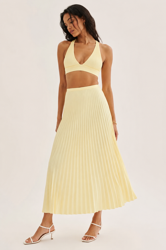 SIENNA SKIRT — Pleated Maxi
