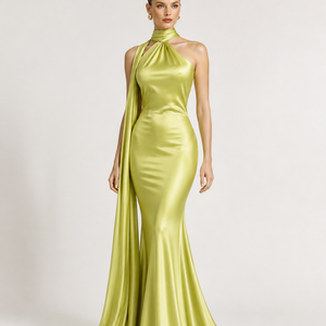 Sienna One-Shoulder Draped Satin Gown