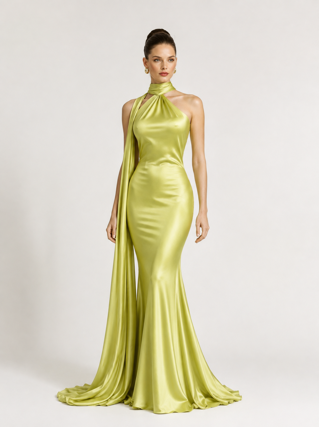 Sienna One-Shoulder Draped Satin Gown