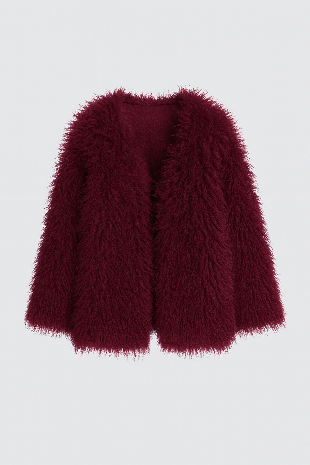 THE LUCIA FAUX FUR COAT – CHOCOLATE