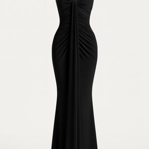 Elena Ruched Column Gown