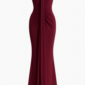 Elena Ruched Column Gown