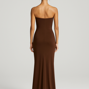Elena Ruched Column Gown