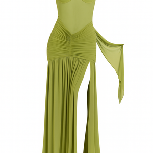 Noir Off Shoulder Corset Maxi Gown