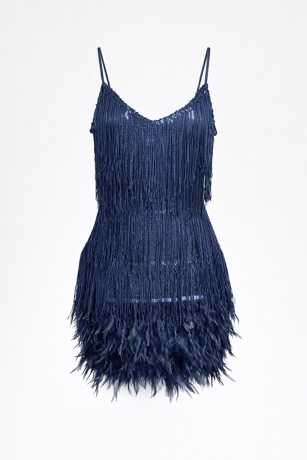 Paloma Feather Tassel Mini Dress
